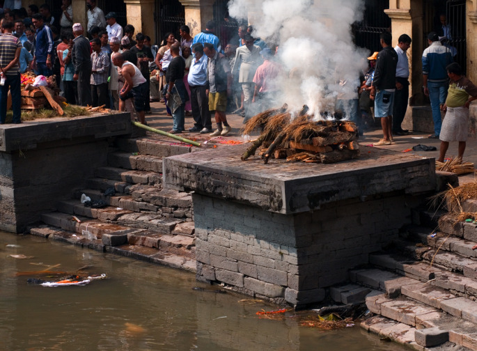 尼泊爾的火葬場所